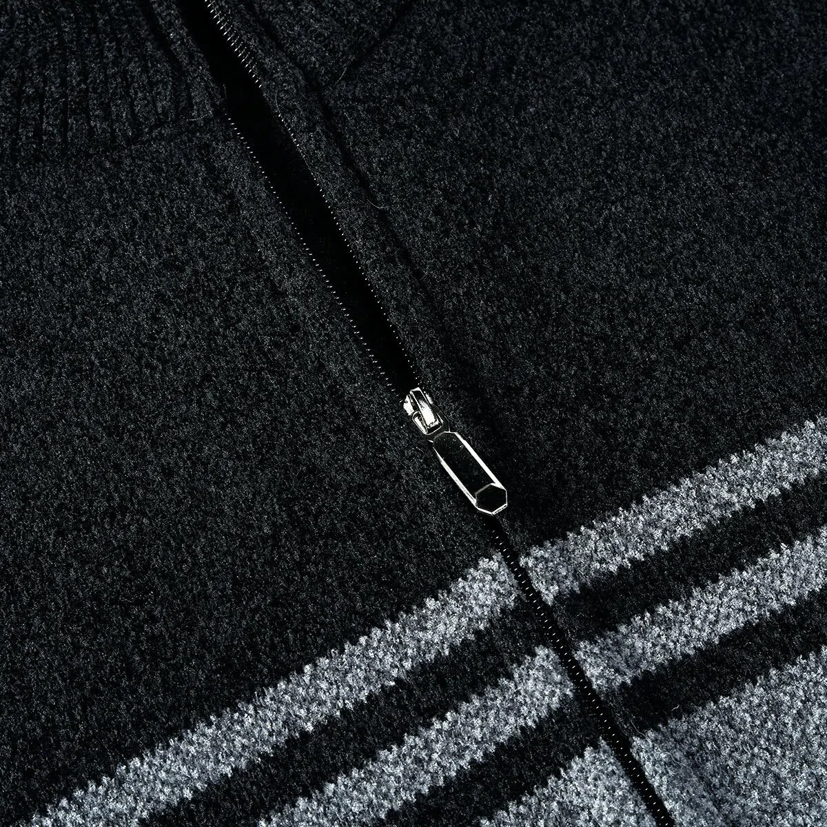 Allthemen Gilet Cardigan Homme Fermeture éclair Grossière en Tricot Veste de Loisirs Hiver Extérieur