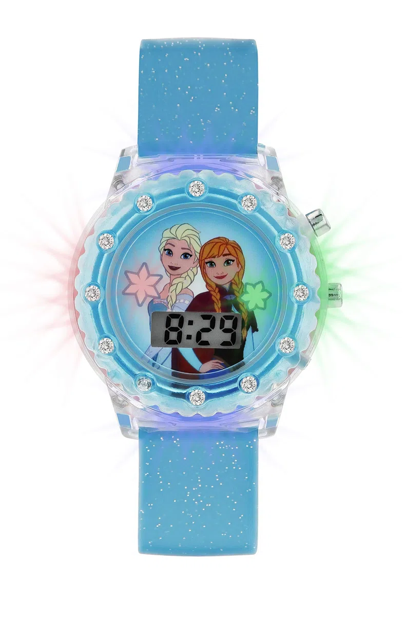 Disney Frozen Reine des Neiges Montre pour Enfants Quartz Digitale avec Bracelet en Caoutchouc FZN4087ARGSET