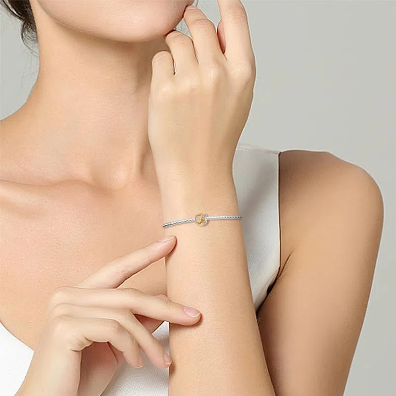KUNSIR Charme Pearl en argent sterling 925 pour bracelet et collier Pandora Compatible avec bracelets européens pour femmes et filles C12