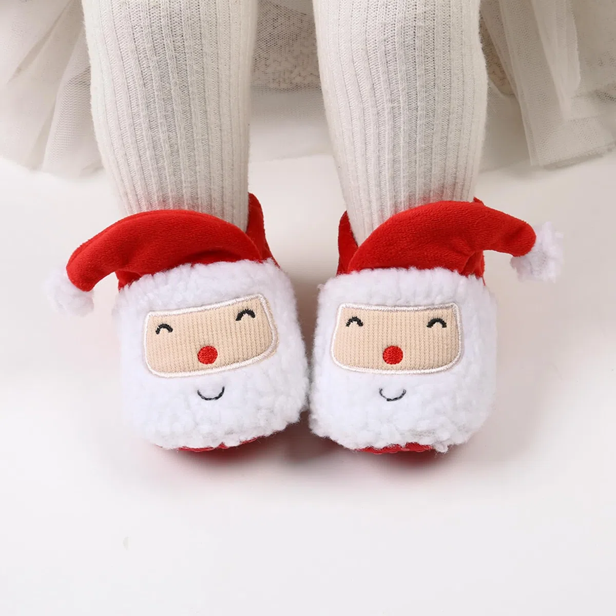 LSFYSZD Chaussons d'hiver en polaire pour bébé - Citrouille - Pour Halloween et Noël