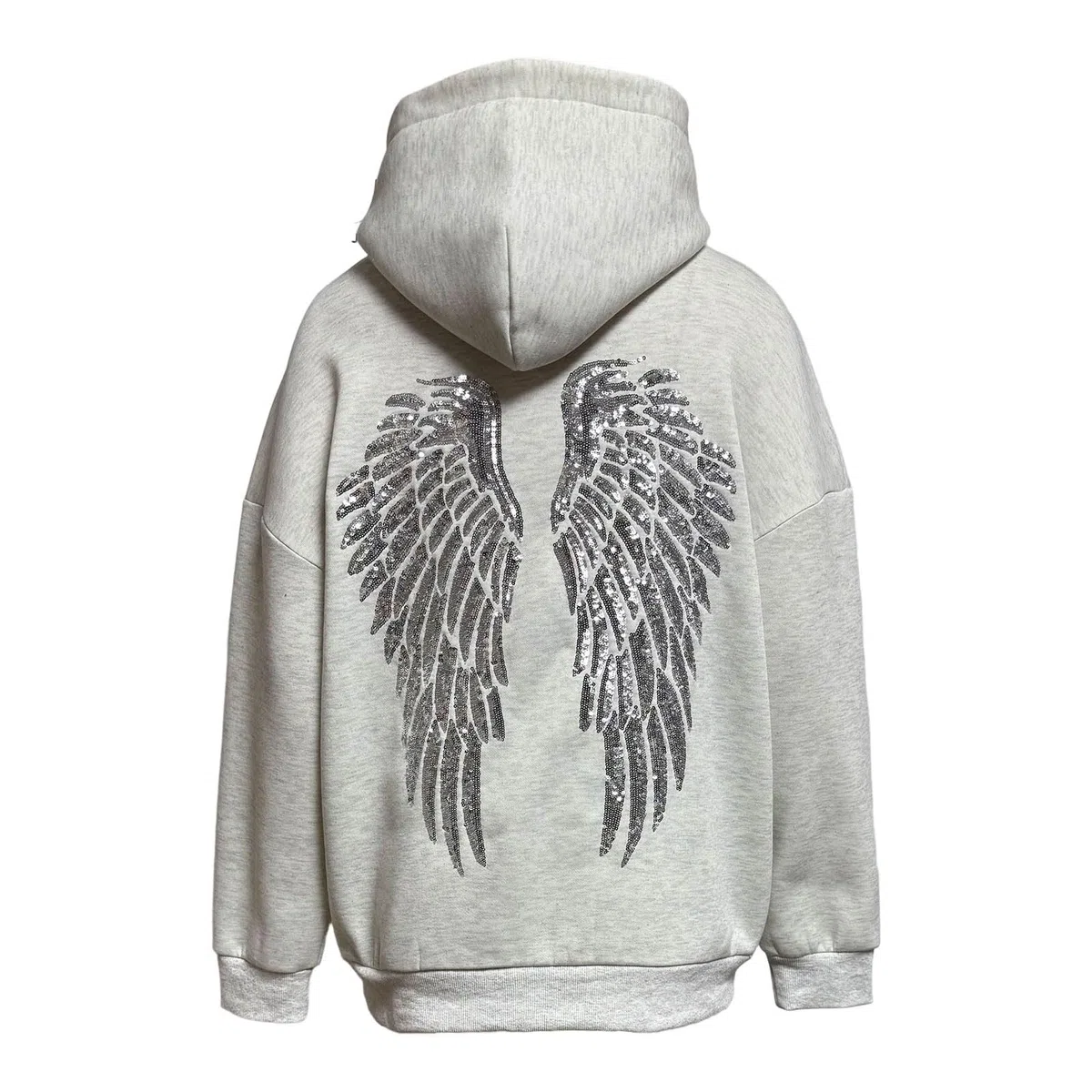 Générique Pull Ange Sweat a Capuche Femme avec Ailes d'ange en Strass et Poches Décontracté Sweatshirt Casual Manche Longue Hoodies Automne et Hiver Chaud Streetwear Sport Vêtements