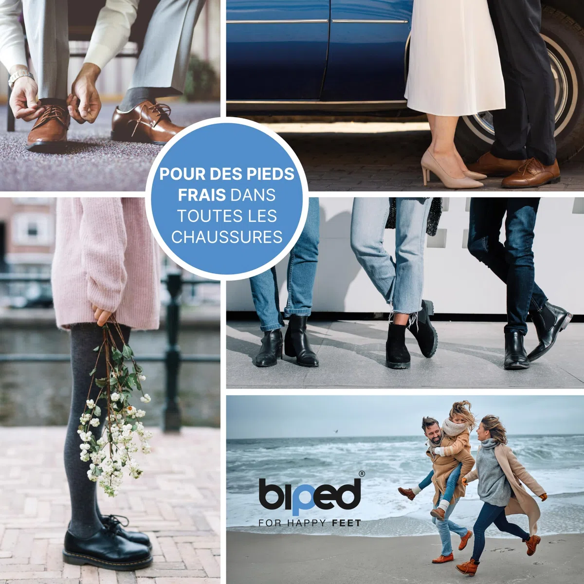 biped 3 paires de semelles en cuir de qualité supérieure avec charbon actif - Semelles contre les pieds moites - Semelles en cuir souple pour hommes et femmes z1724(42-43)