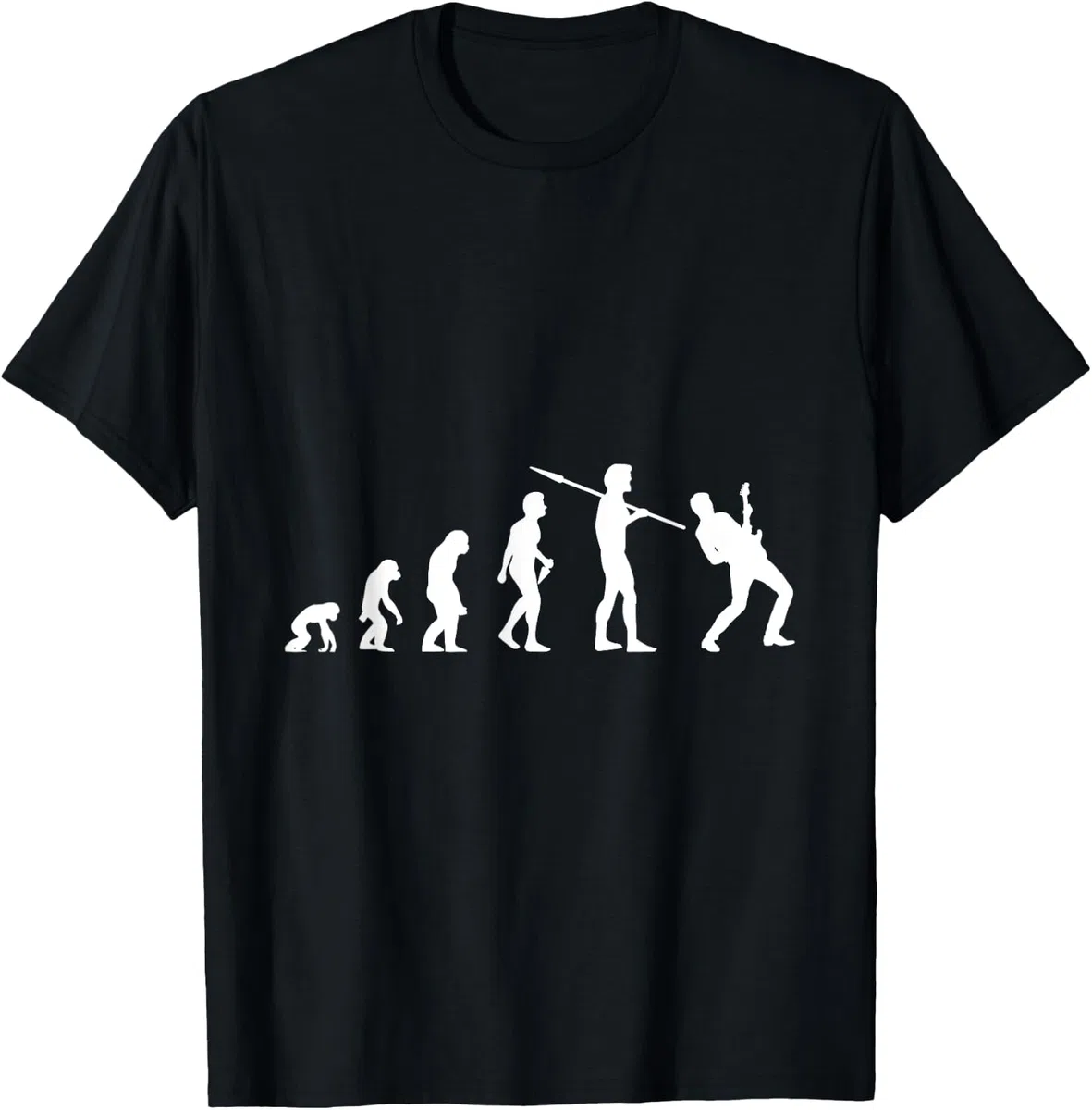 Guitariste Evolution Rocker Guitar Player Musicien Cadeau T-Shirt