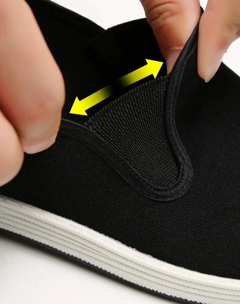Kung Fu Tai Chi Arts Martiaux Chaussures Semelle en Caoutchouc Unisexe Toile Anti-Slip Mode Qigong Formateurs Noir