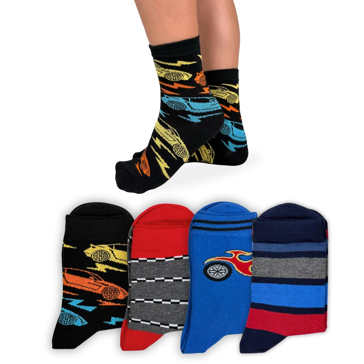 Chaussettes enfant en coton 4/6 paires chaussettes bébé garçon en coton fantaisie fabriquées en Italie