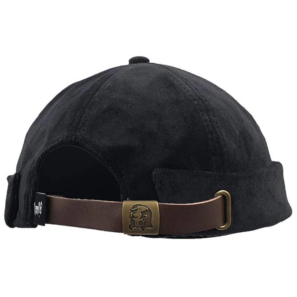 YAMEE Bob Homme Docker Bonnet Casquette Neuf Urban Style Bord Roulé rétro Travailleur Marin Unique Street décontracté Brimless Chapeau (One Size 56-58cm)