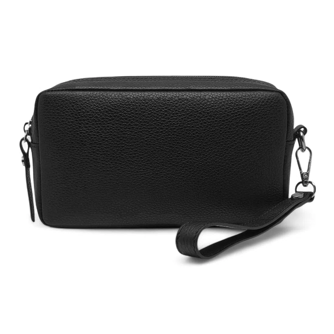 FAST WORLD SHOPPING Pochette de poignet en cuir véritable, sac pour homme avec poignée amovible, sac à main fabriqué en Italie, sac avec poignée sous bras, bureau voyage occasionnel 22 x 12 x 5 cm