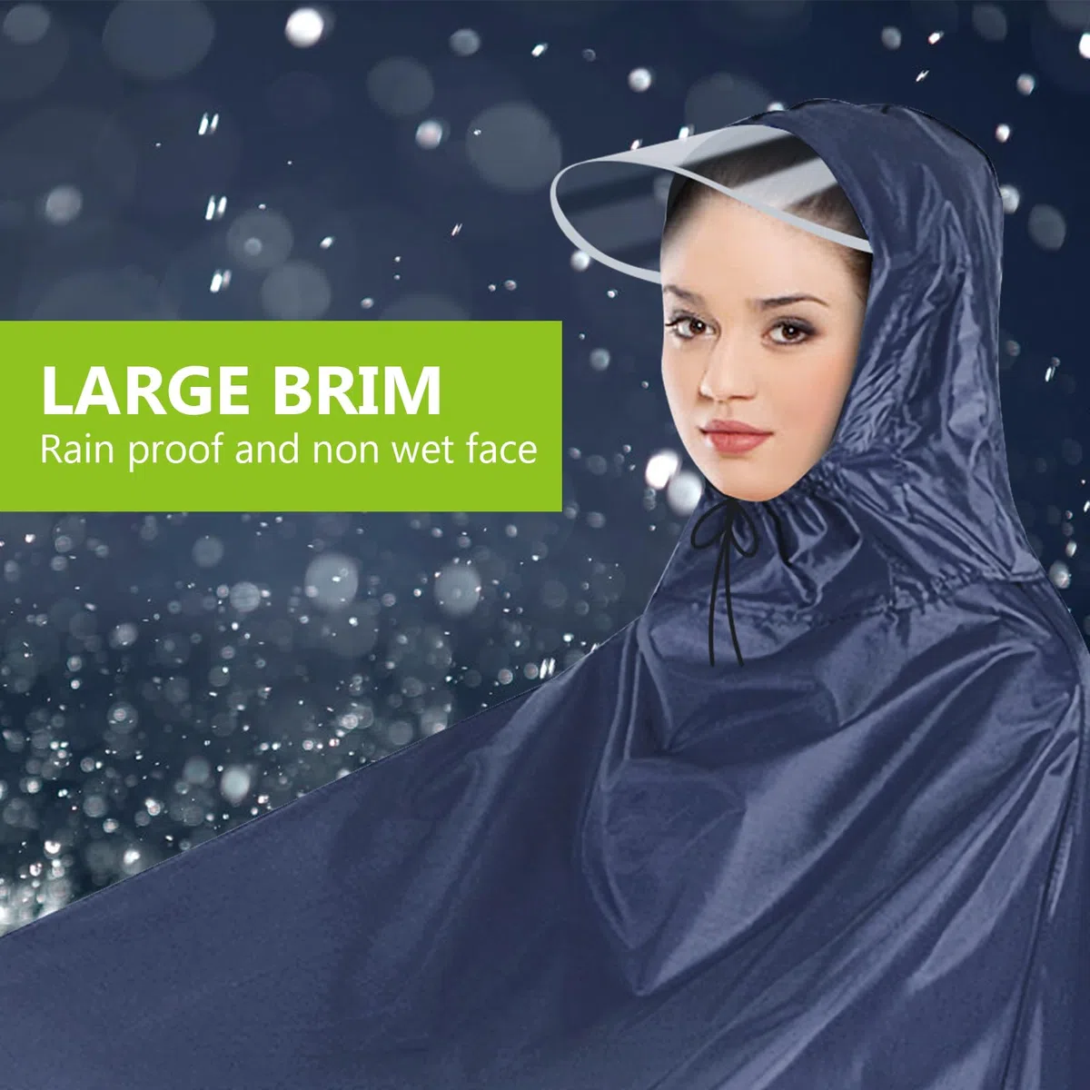 Nizirioo Imperméable a L'Eau Cyclisme Capes, Vélo Électrique Imperméable Poncho, Unisexe Poncho Vélo, Réfléchissante Léger Réutilisable Poncho, pour Bicyclettes, Vtt, Vélos Électriques