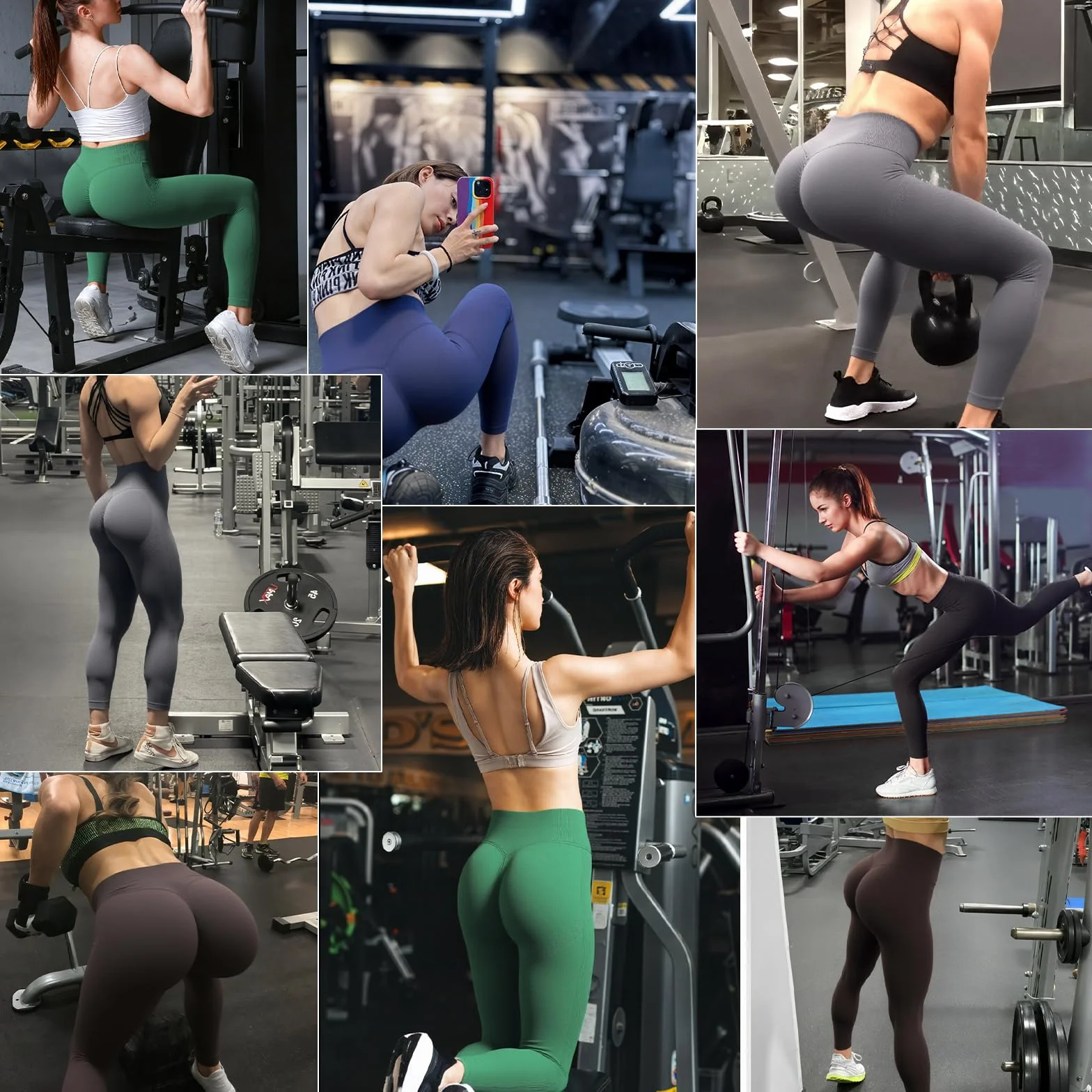 Legging de Sport Femme Push Up Butt Lift Leggings Fitness Taille Haute Pantalons de Yoga et Pilates pour Femme