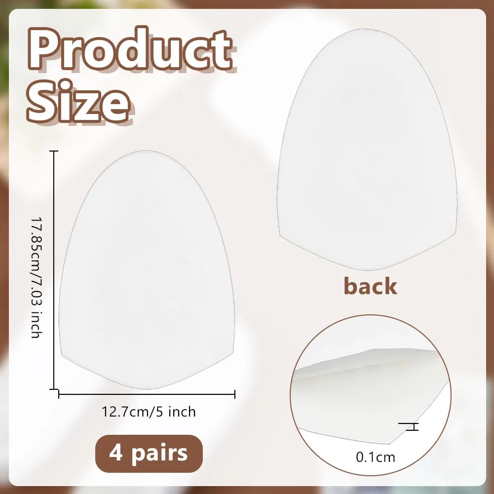 OLYCRAFT 4 paires chaussures Bowling remplacement semelle glissière semelle blanche accessoires Bowling semelles autoadhésives chaussures antidérapantes coussinets hommes femmes chaussures de sport