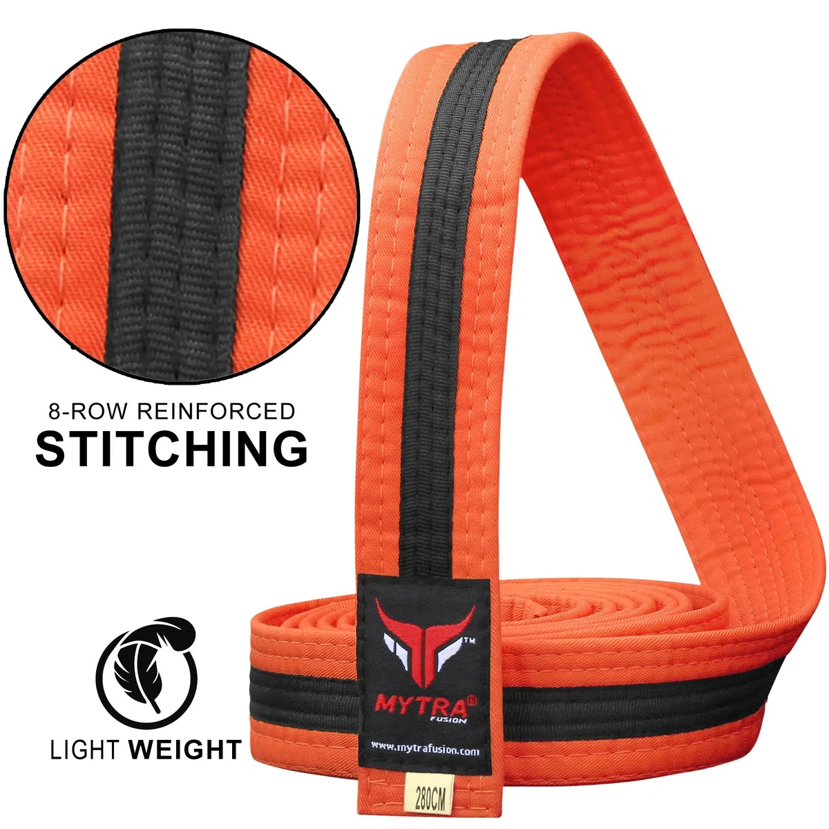 Mytra Fusion Ceinture karaté Durable Ceinture jjb, Ceinture JJB, BJJ Ceinture jjb, Plusieurs Couleurs, Ceinture Arts Martiaux, Ceinture Taekwondo pour Hommes et Femmes