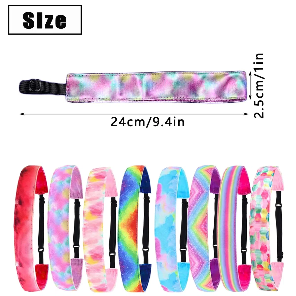 8 Pièces Lot Bandeaux Filles, Bandeau Cheveux Mode, Élastique Bandeau, Parfait Pour Le Sport, La Danse Ou d'Autres Activités De Loisirs