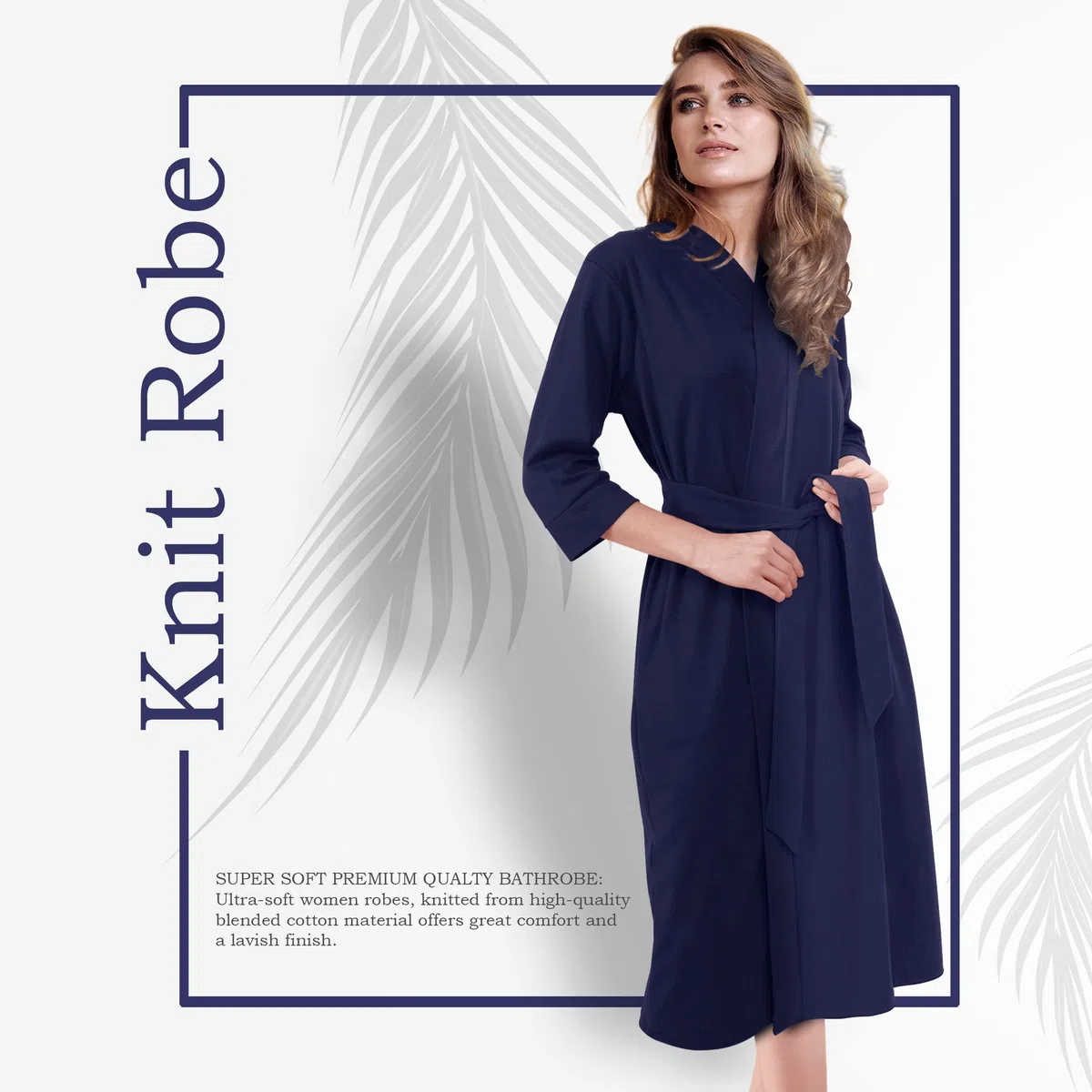NY Threads Peignoir Léger et Luxueux en Tricot pour Femmes, en Poly Coton Doux