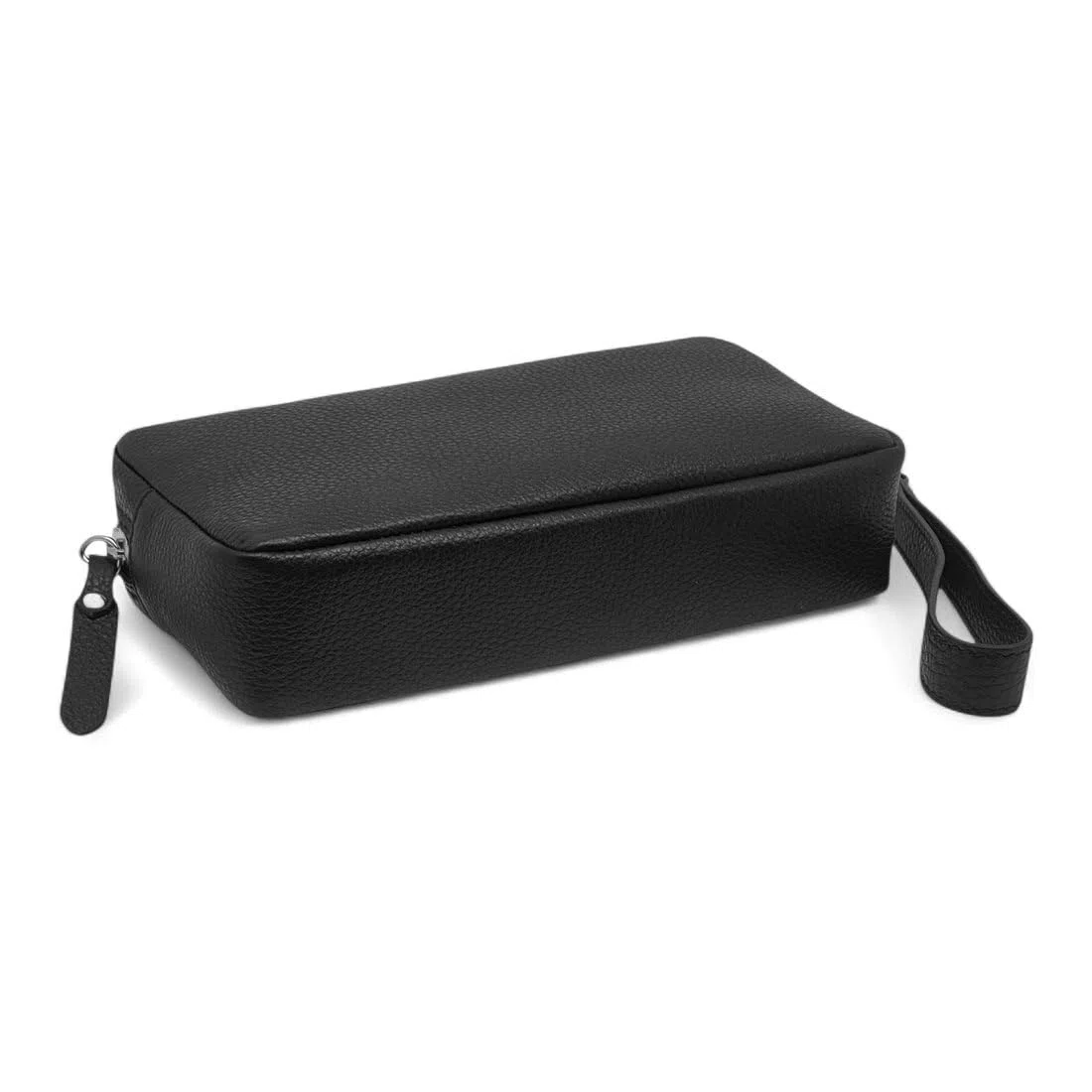 FAST WORLD SHOPPING Pochette de poignet en cuir véritable, sac pour homme avec poignée amovible, sac à main fabriqué en Italie, sac avec poignée sous bras, bureau voyage occasionnel 22 x 12 x 5 cm