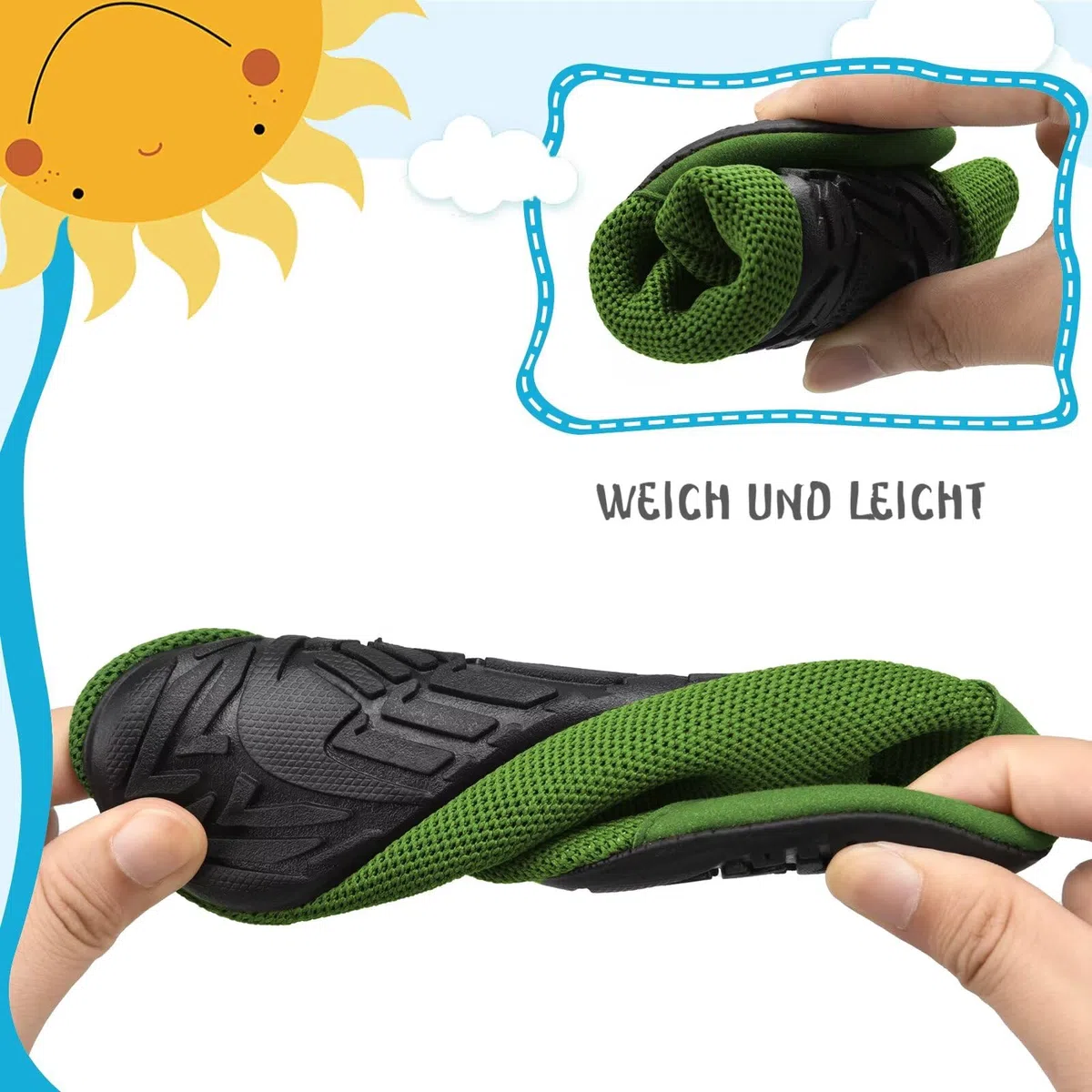 Kyopp Garcon Chaussettes Chaussures Fille Respirant Chaussons Antidérapante Chaussons Bébé Enfant Mixte Enfant
