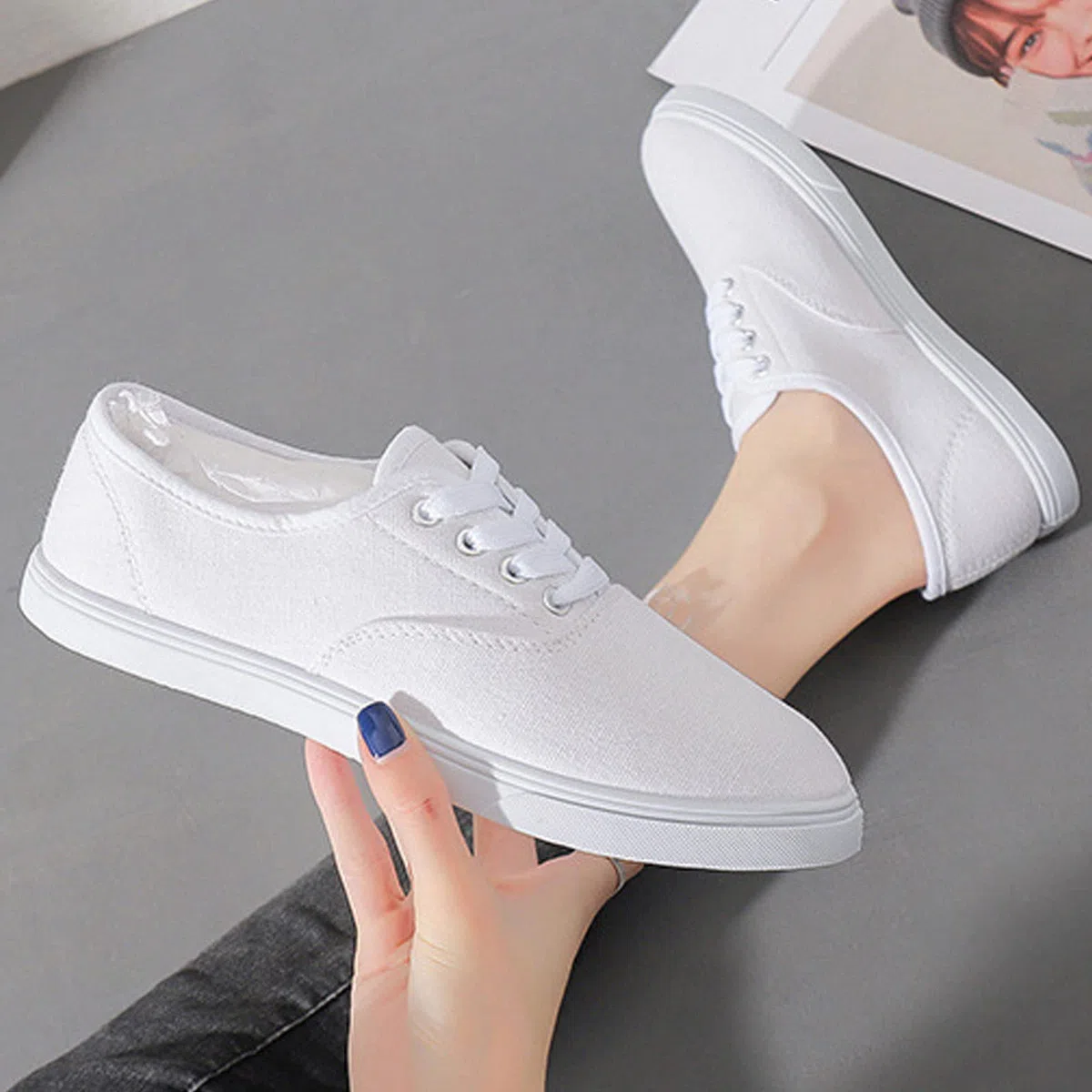 Kung Fu Arts Martiaux Tai-Chi Chaussures À Lacets Chaussons À Semelle en Caoutchouc Souple pour Adultes Enfants Femmes Hommes,White-39 EU