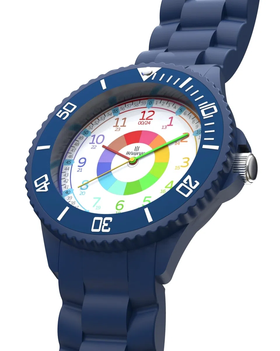 Montre Enfants,Garçon,Fille,Montre Bracelet Éducative pour Enfants,Montre Analogique la Lunette tournante avec Exercices,Facile d’Apprendre à Lire l’Heure,Montre pour Enfants de 5 à 18 Ans 3ATM
