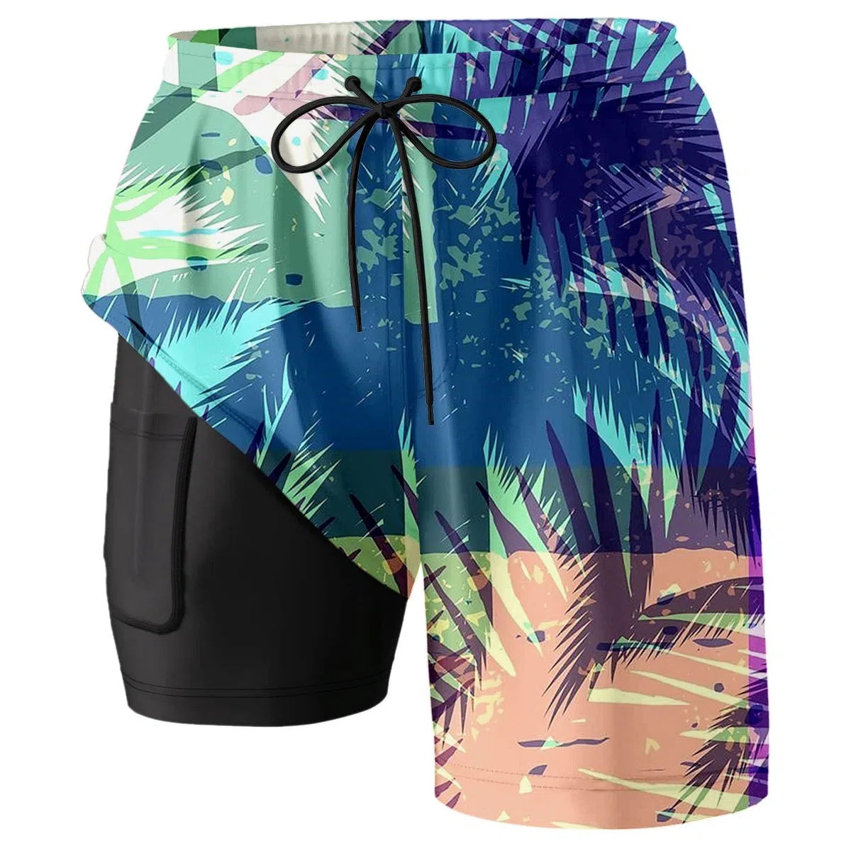 Maillot de Bain pour Homme à séchage Rapide Doublure de Compression Boxer Anti-frottement Maillot de Bain Short de Plage Surf Respirant 2026